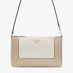 Kate Spade Beige and Cream Lena Colorblock Convertible Wristlet